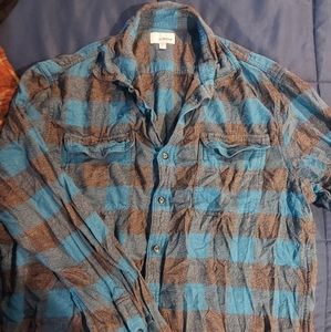 Mens size L Sonoma button down blue/gray